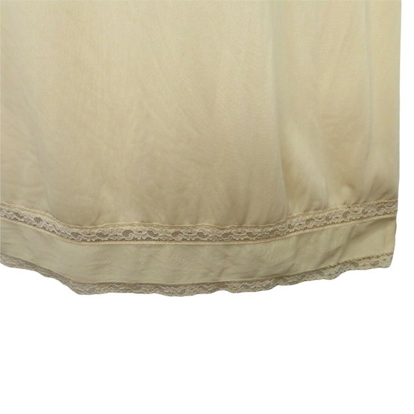 Vintage JC Penny Full Length Dress Slip S Beige Nylon Lace Trim Glam Pin Up USA - Picture 9 of 10